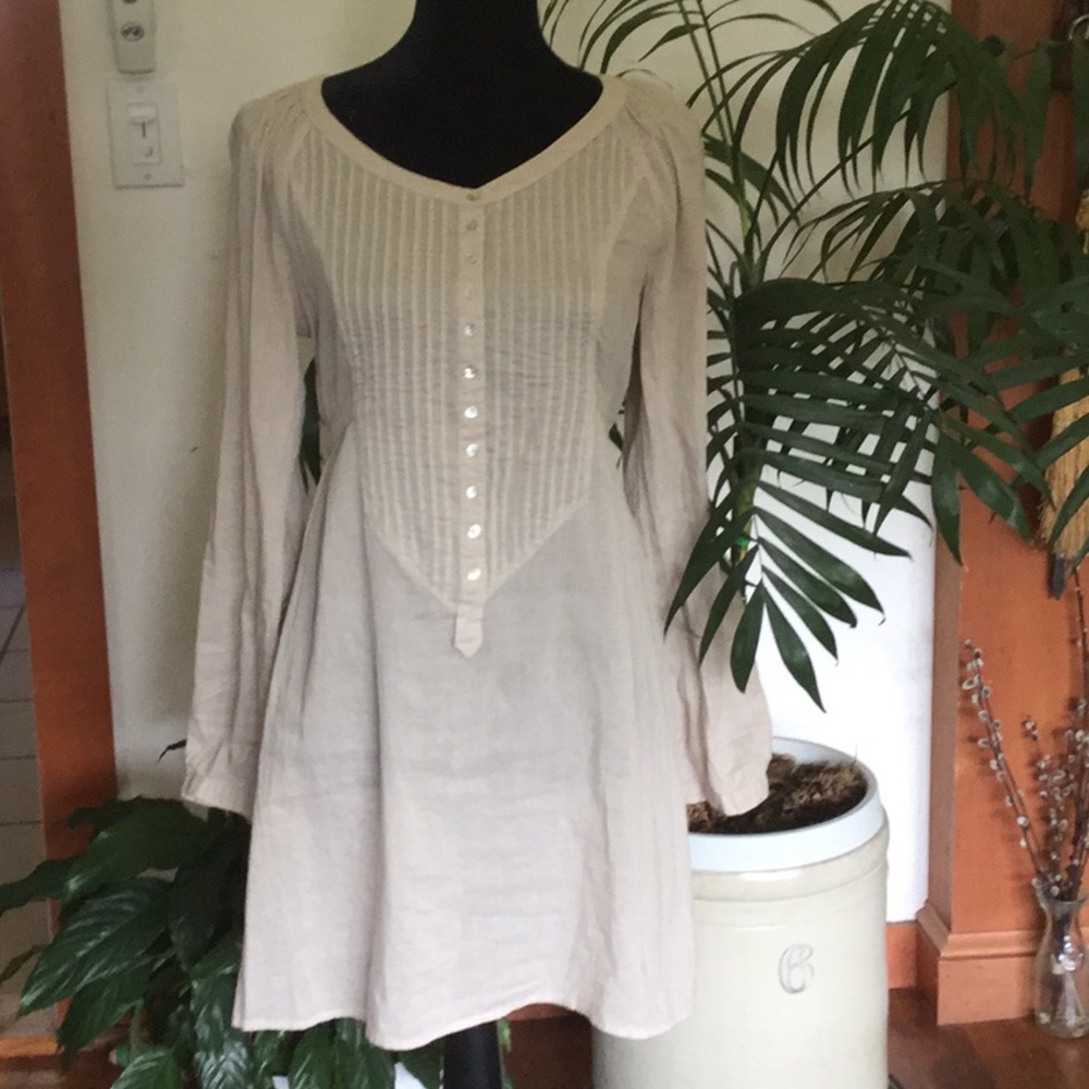 Beige Linen Blouse